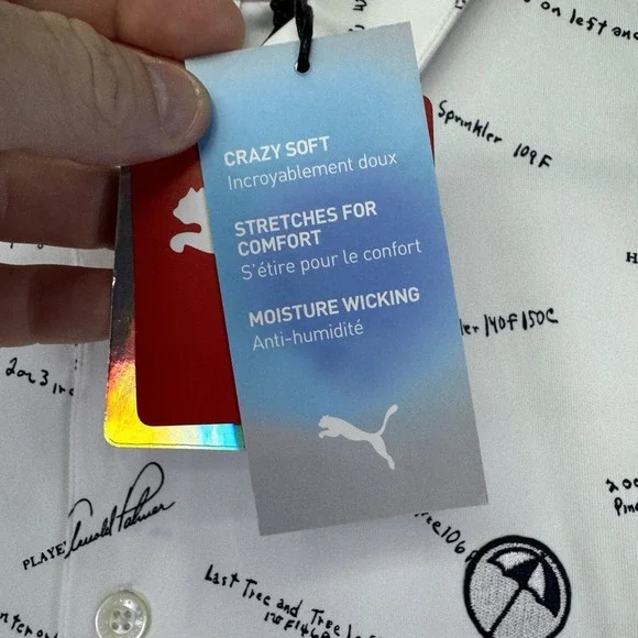 NEW Puma Polo Shirt Men XL Arnold Palmer Cloudspun Scorecard Golf Performance - Picture 12 of 16